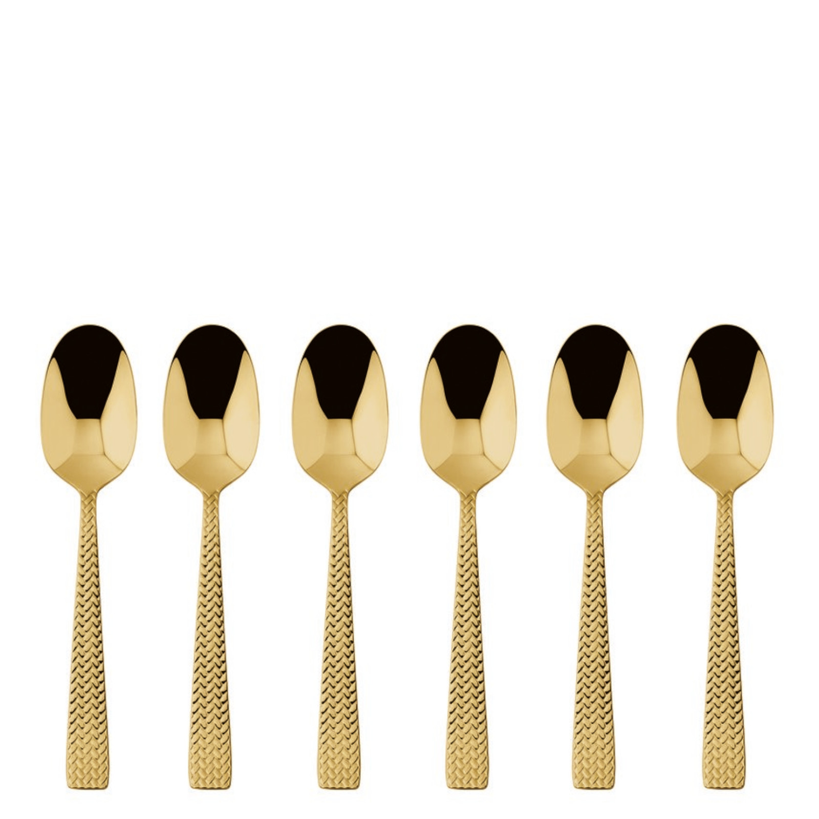 Sambonet Cortina zestaw 6 łyżeczek mokka złoty