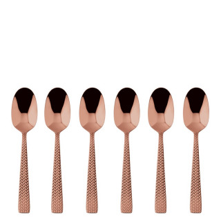 Sambonet Cortina zestaw 6 łyżeczek mokka miedź