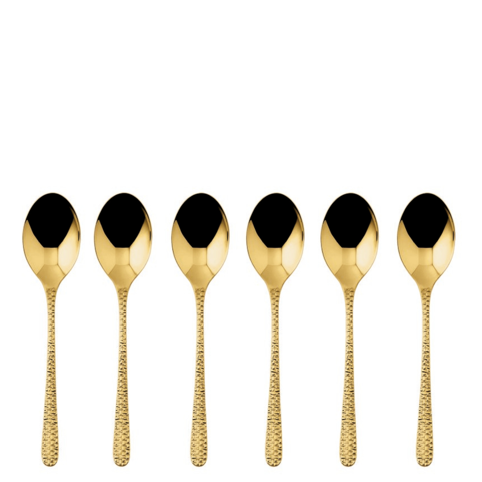 Sambonet Venezia zestaw 6 łyżeczek mokka złoty