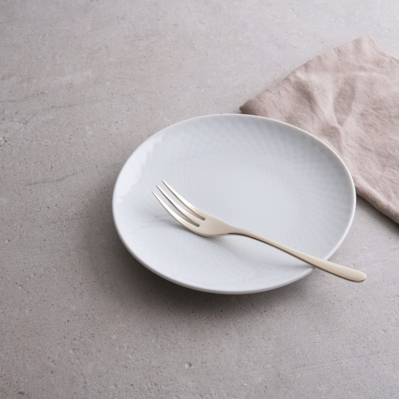 Sambonet Taste zestaw 6 widelczyków do ciasta szampan antique