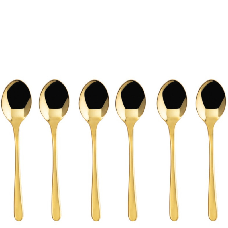 Sambonet Taste zestaw 6 łyżeczek złotych