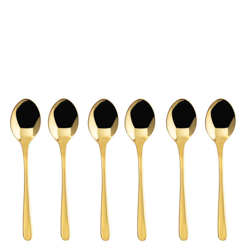 Sambonet Taste zestaw 6 łyżeczek mokka złoty