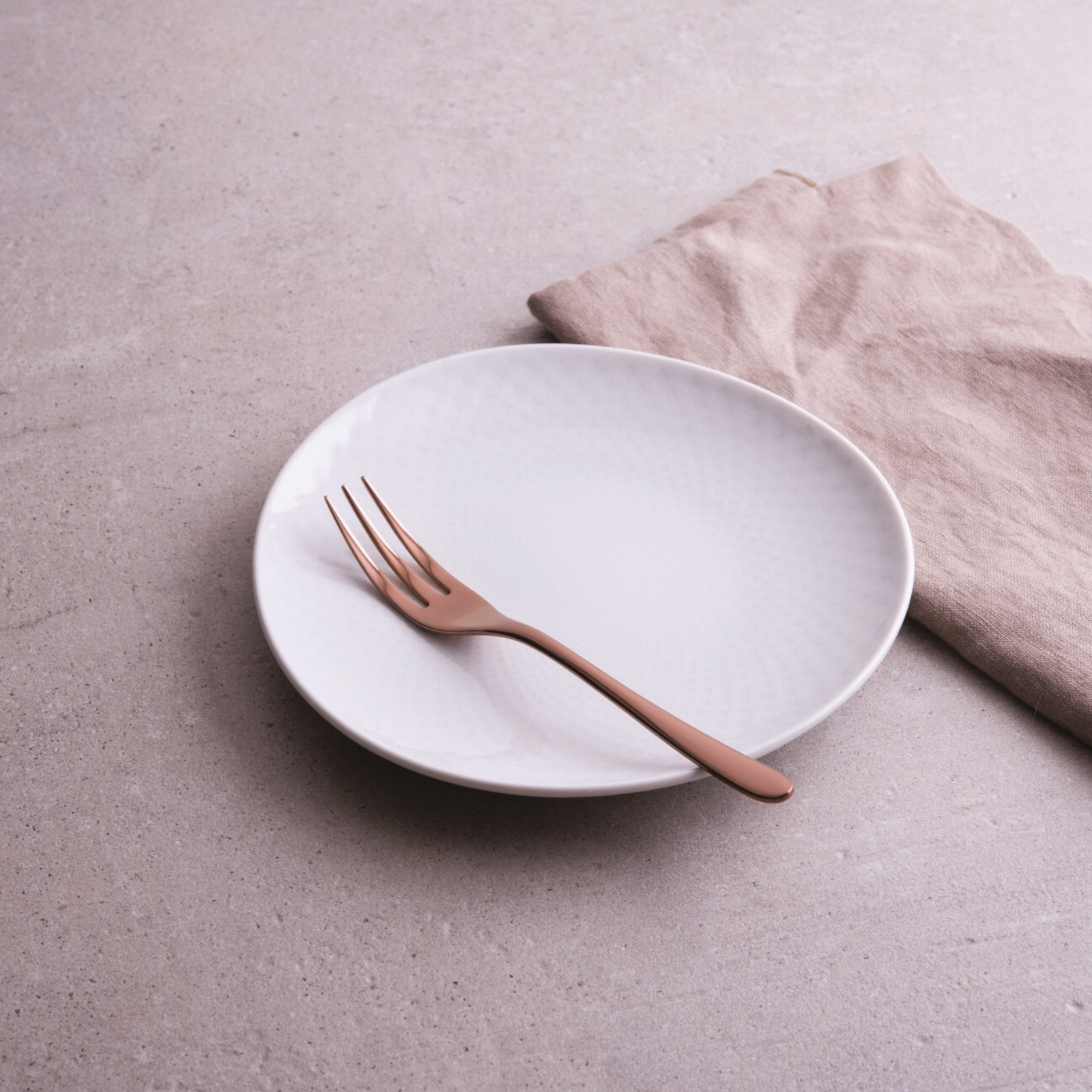 Sambonet Taste zestaw 6 widelczyków do ciasta miedź