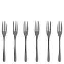 Sambonet Taste zestaw 6 widelczyków do ciasta czarny