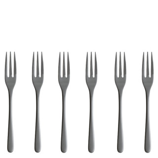 Sambonet Taste zestaw 6 widelczyków do ciasta czarny