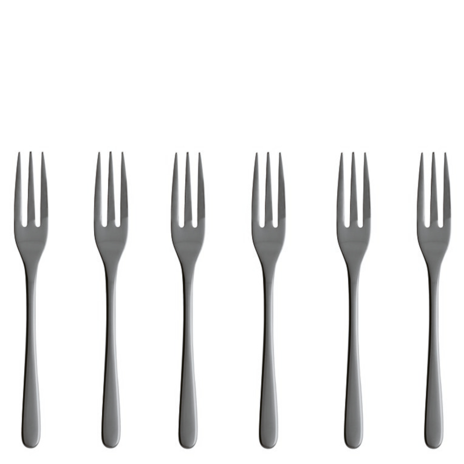 Sambonet Taste zestaw 6 widelczyków do ciasta czarny