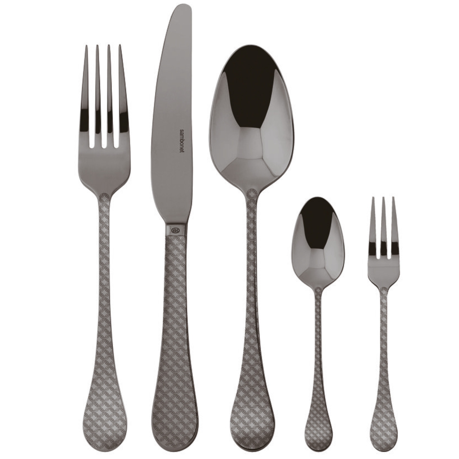 Sambonet Taormina 30 cz. zestaw sztućców czarny