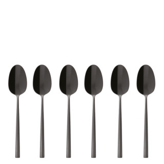 Sambonet Rock zestaw 6 łyżeczek mokka czarny