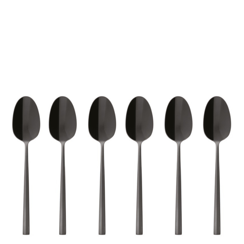 Sambonet Rock zestaw 6 łyżeczek mokka czarny