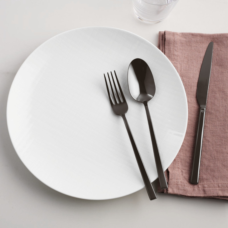 Sambonet Rock zestaw 6 widelczyków do ciasta czarny