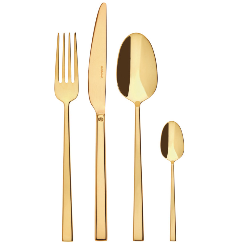 Sambonet Rock 24 cz. zestaw sztućców złoty