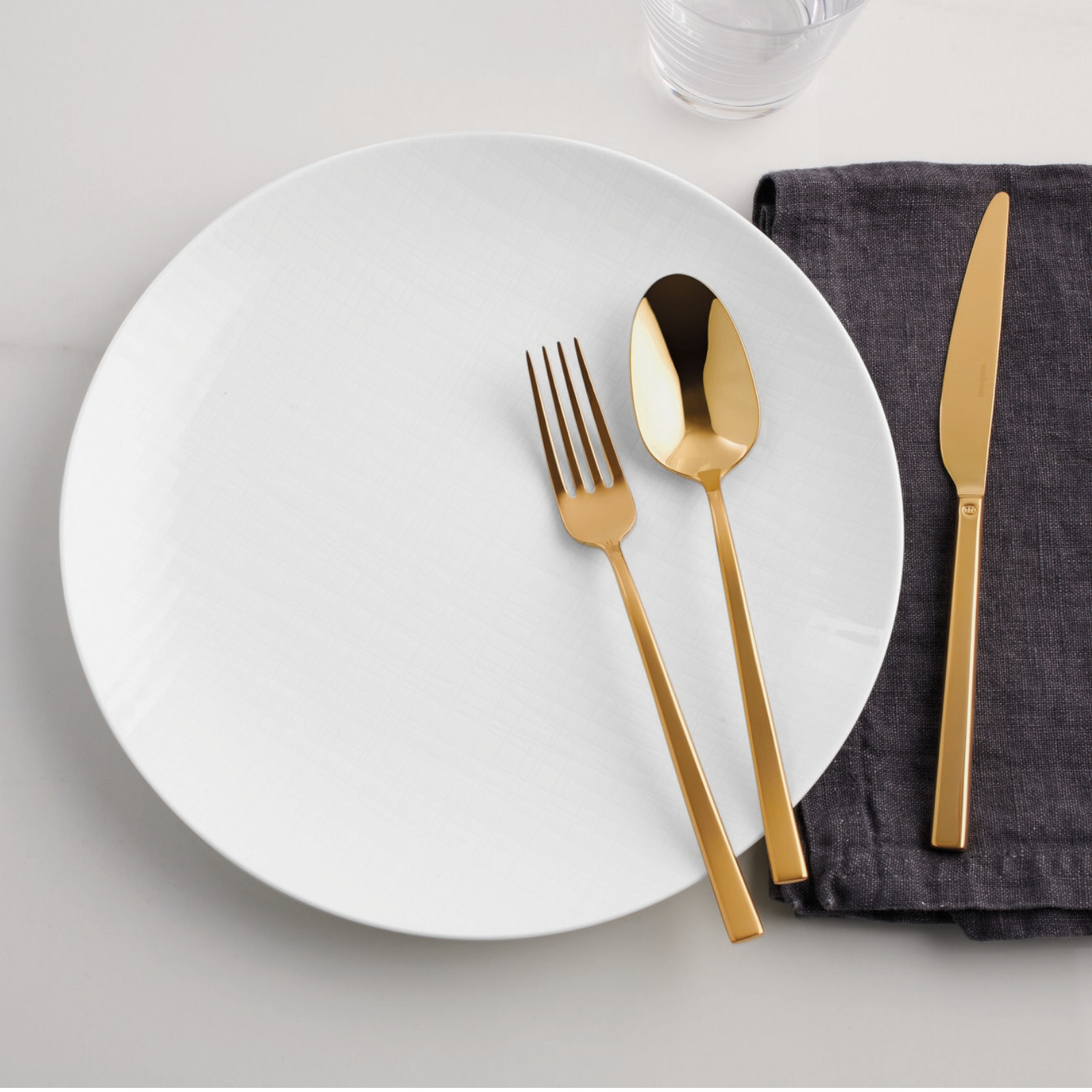 Sambonet Rock zestaw 6 widelczyków do ciasta złoty