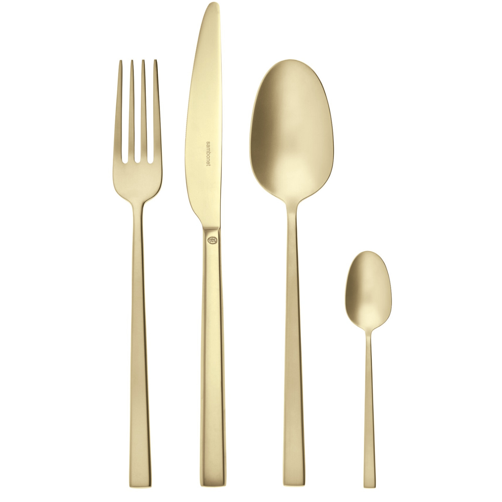 Sambonet Rock 24 cz. zestaw sztućców szampan antique