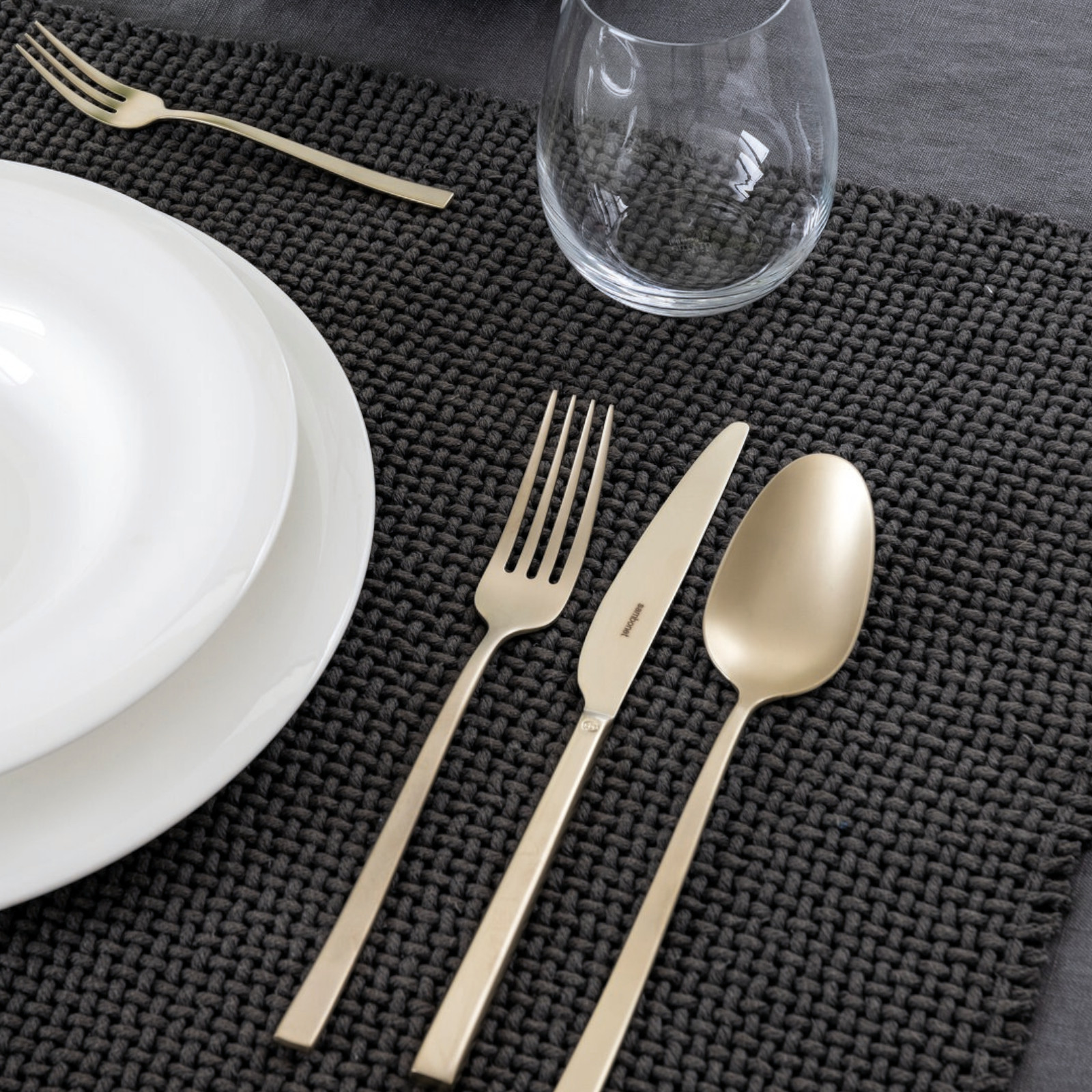 Sambonet Rock 24 cz. zestaw sztućców szampan antique