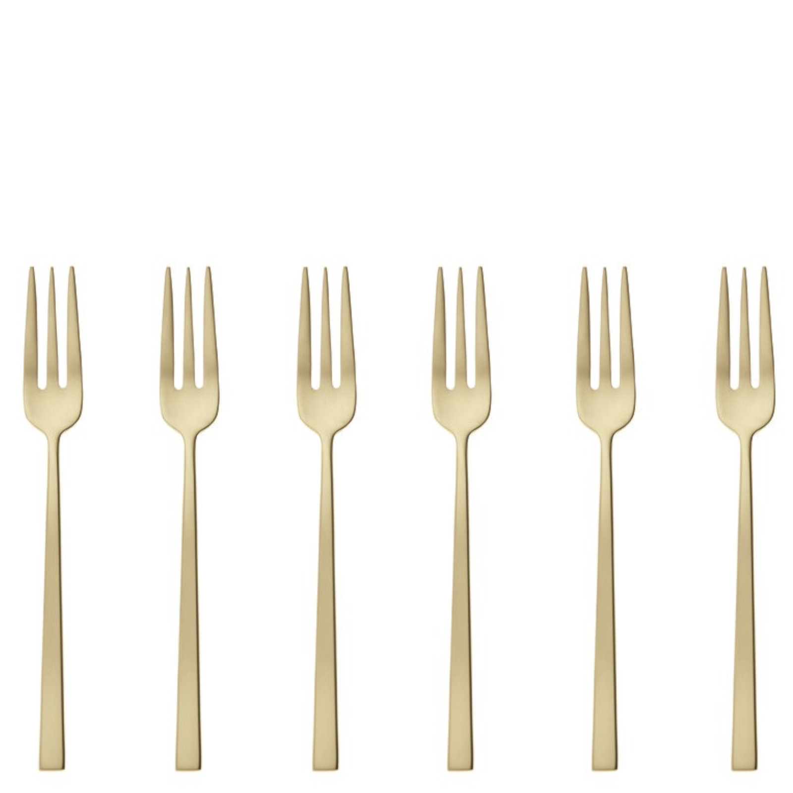 Sambonet Rock zestaw 6 widelczyków do ciasta szampan antique