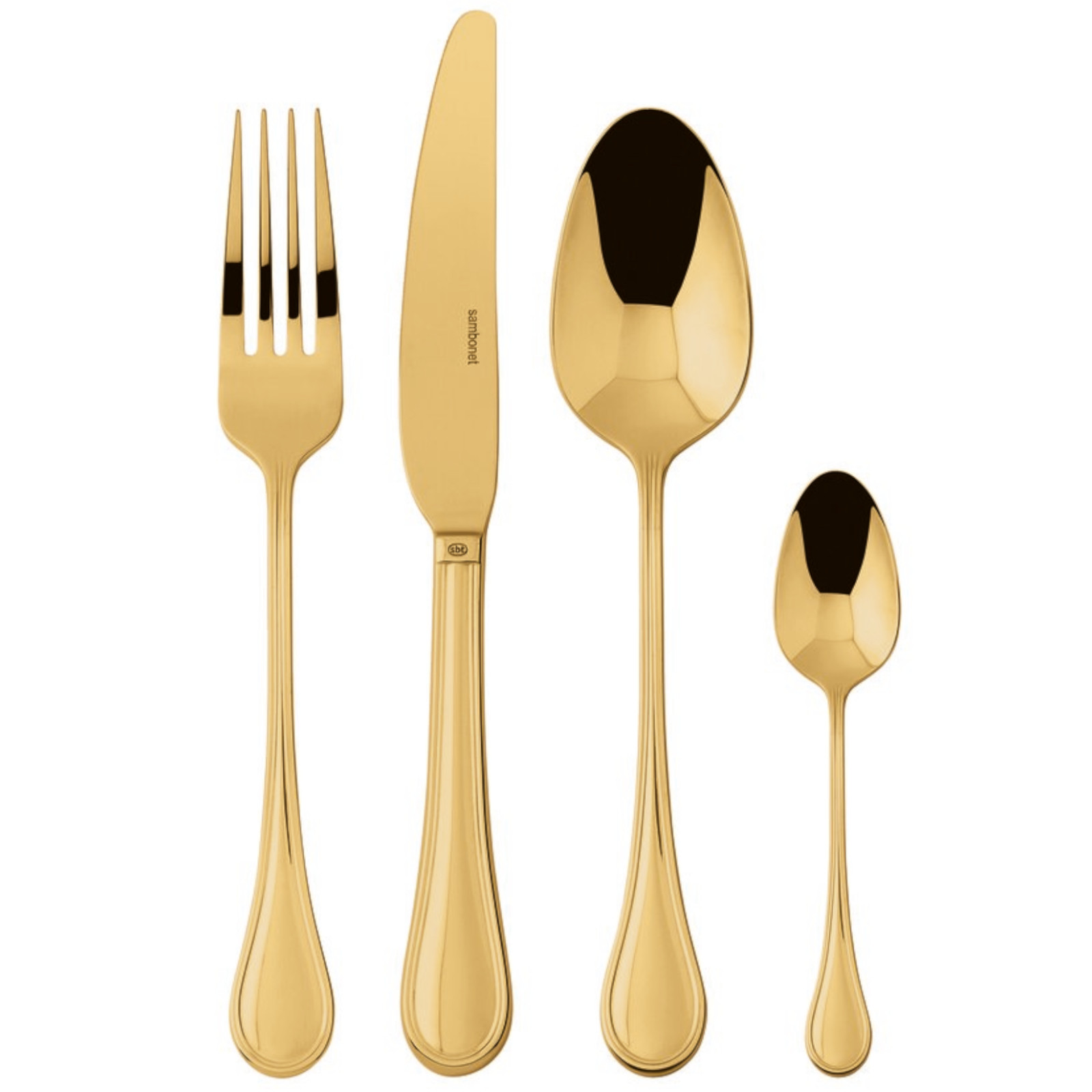 Sambonet Royal 24 cz. zestaw sztućców złoty