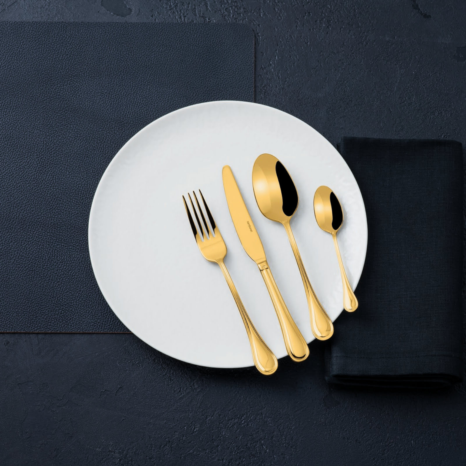 Sambonet Royal 24 cz. zestaw sztućców złoty