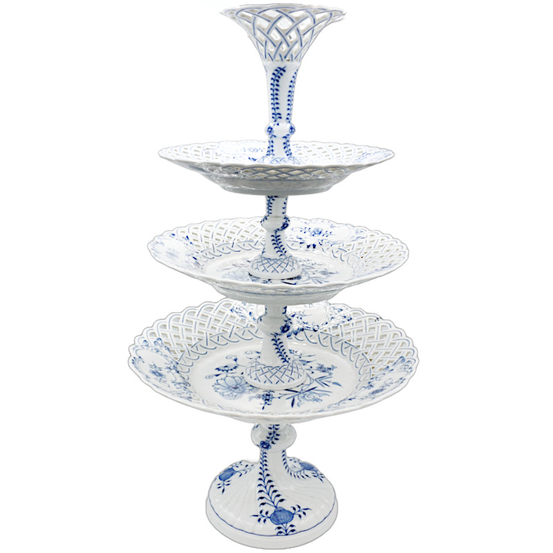 Meissen Etażera Wzór Cebulowy