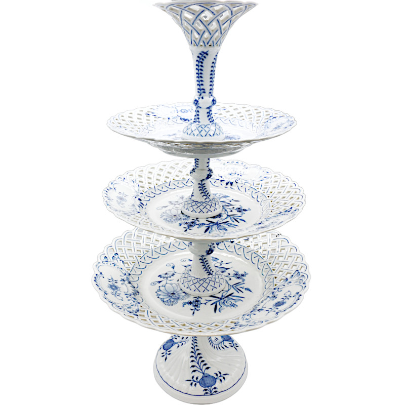 Meissen Etażera Wzór Cebulowy