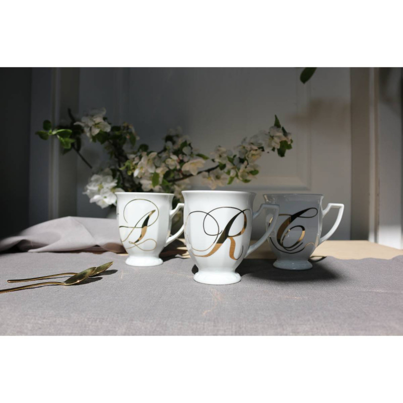 Kubek mały Maria Biała alfabet ,,Ł"