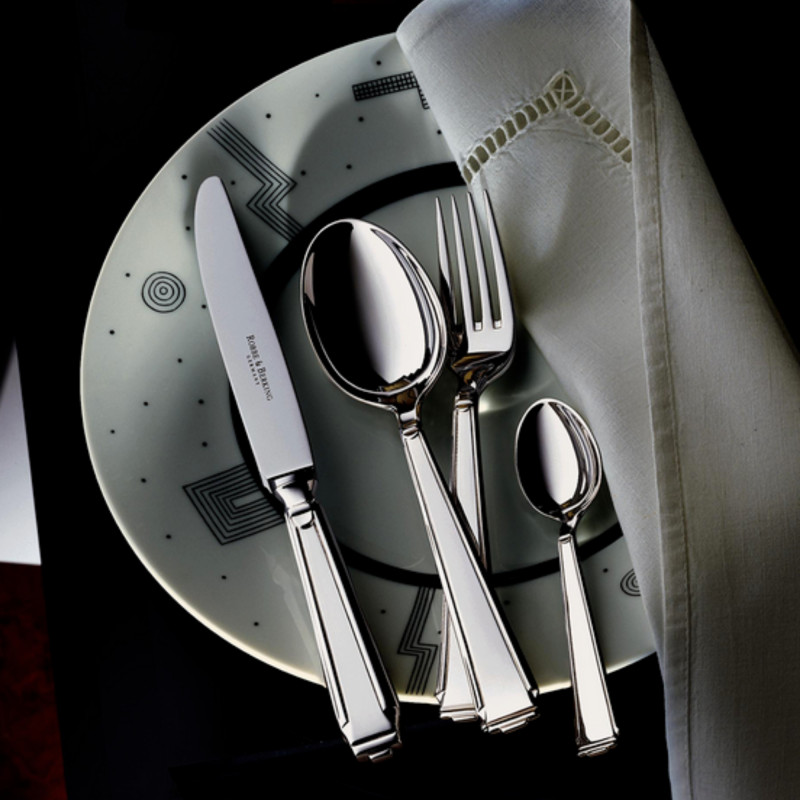 Zestaw sztućców 4 części Art Deco 925