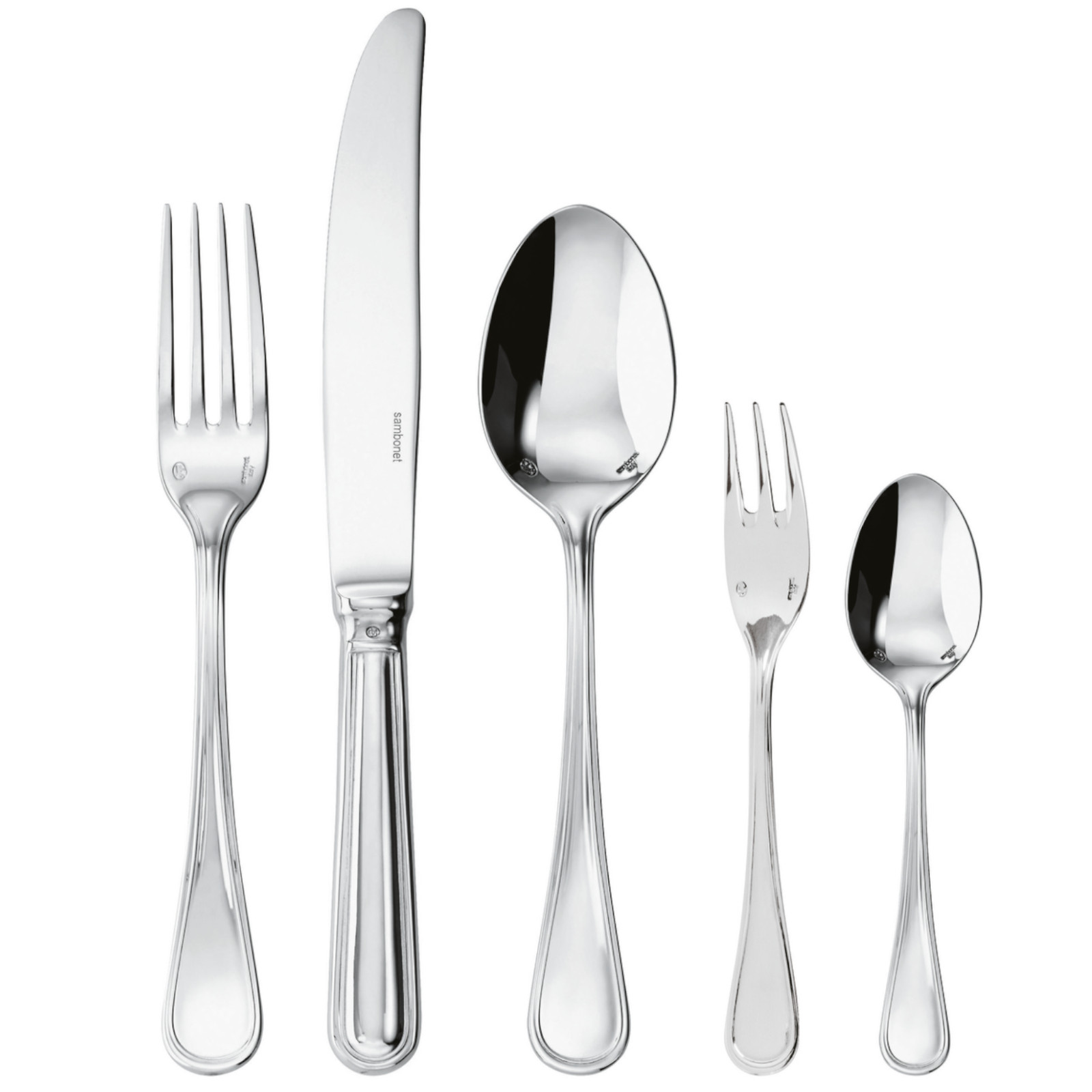 Sambonet Contour 30 cz. posrebrzany zestaw sztućców