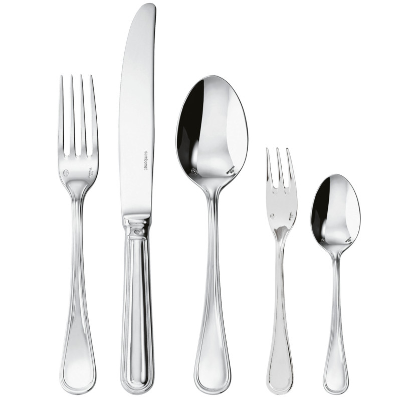 Sambonet Contour 30 cz. posrebrzany zestaw sztućców