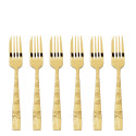Sambonet Jungle zestaw 6 widelczyków do ciasta złote
