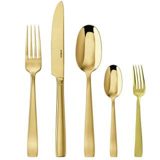 Sambonet Flat 30 cz. zestaw sztućców Złoty