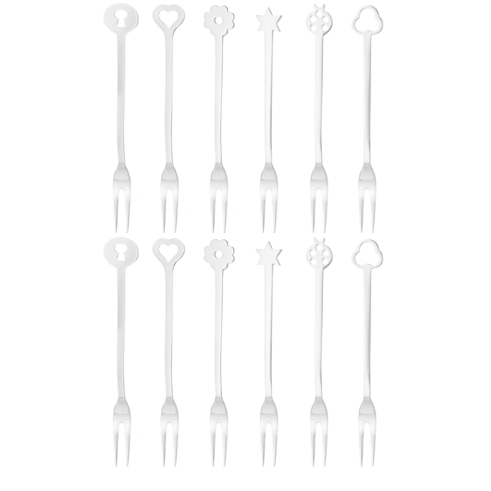 Sambonet Fortuna zestaw 12 widelczyków koktajlowych