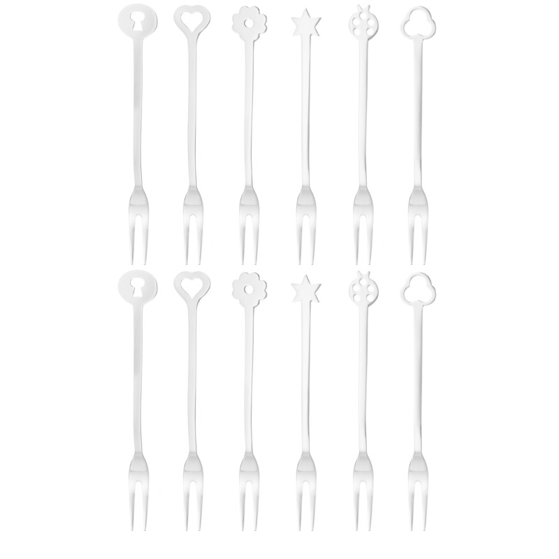 Sambonet Fortuna zestaw 12 widelczyków koktajlowych