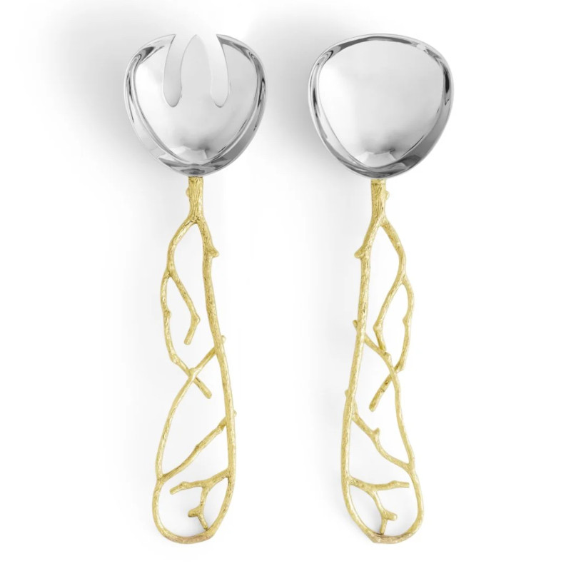 Zestaw do serwowania Butterfly Ginko Gold Michael Aram