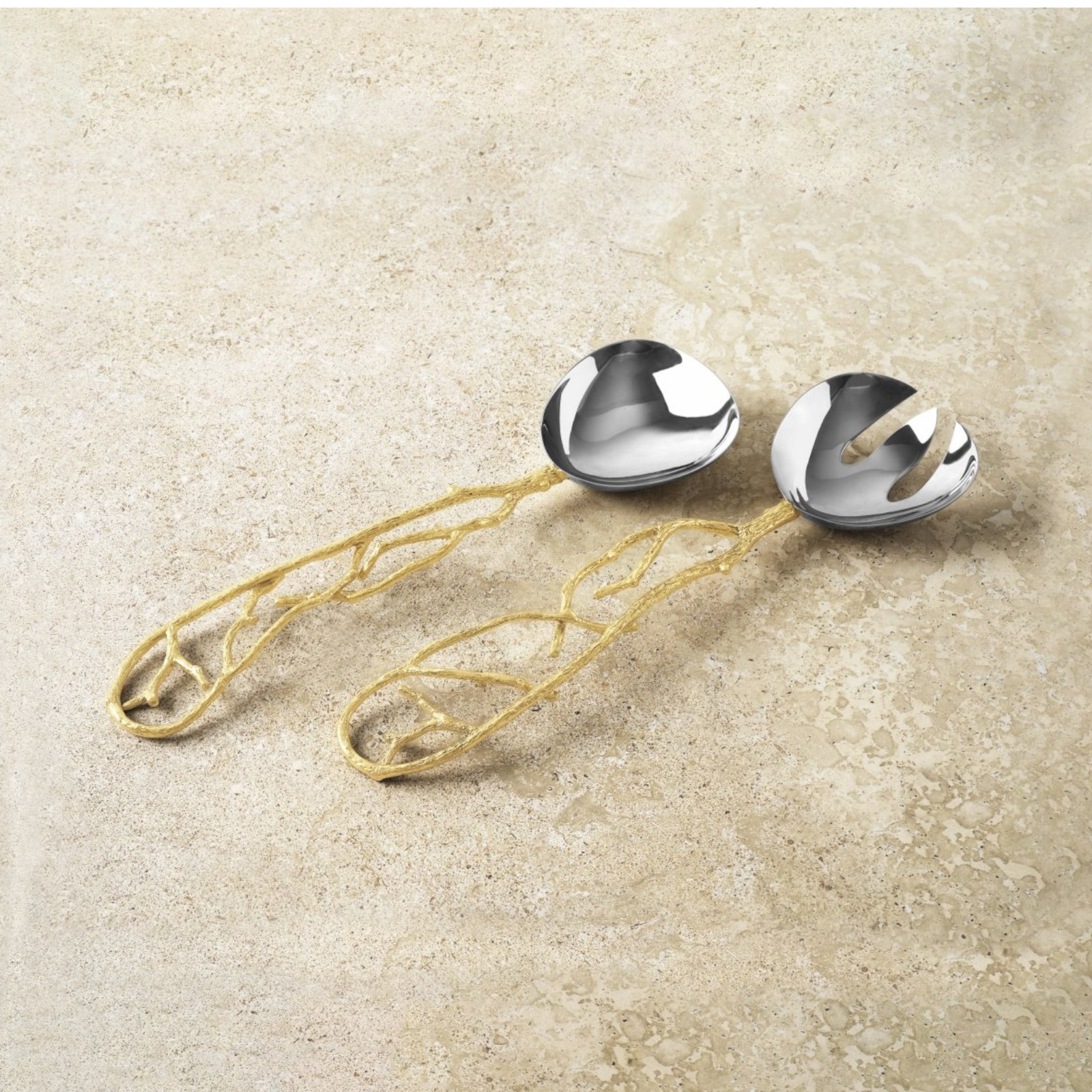 Zestaw do serwowania Butterfly Ginko Gold Michael Aram