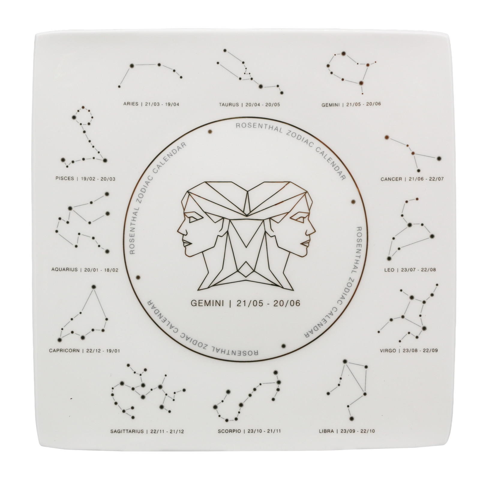 Talerz Znak Zodiaku Bliźnięta