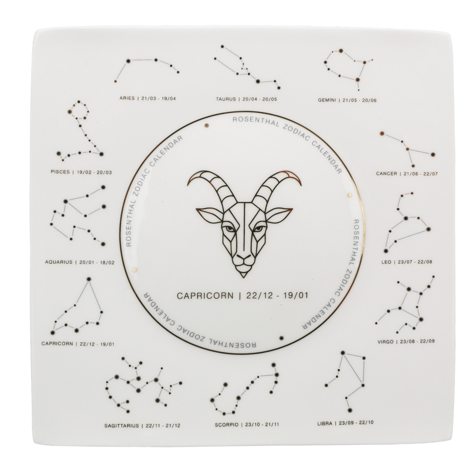 Talerz Znak Zodiaku Koziorożec