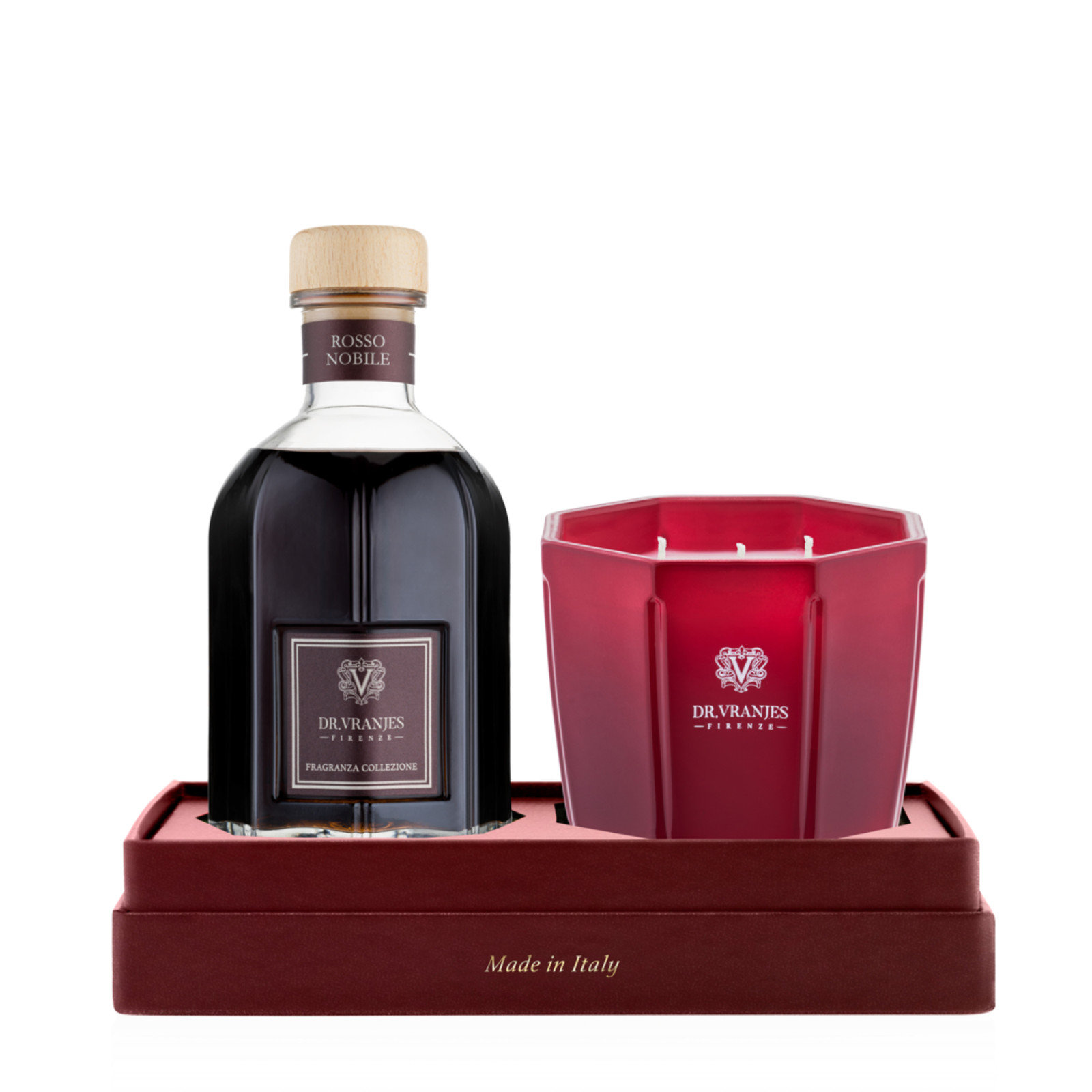 Zestaw Rosso Nobile dyfuzor 250ml + świeca 80g Dr.Vranjes