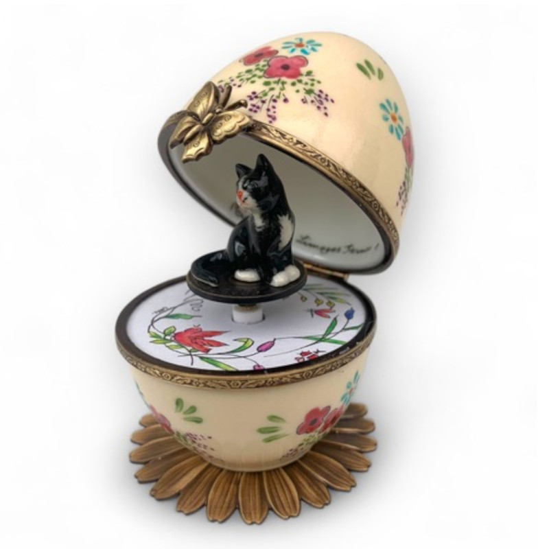 Jajko pozytywka beżowa Kot