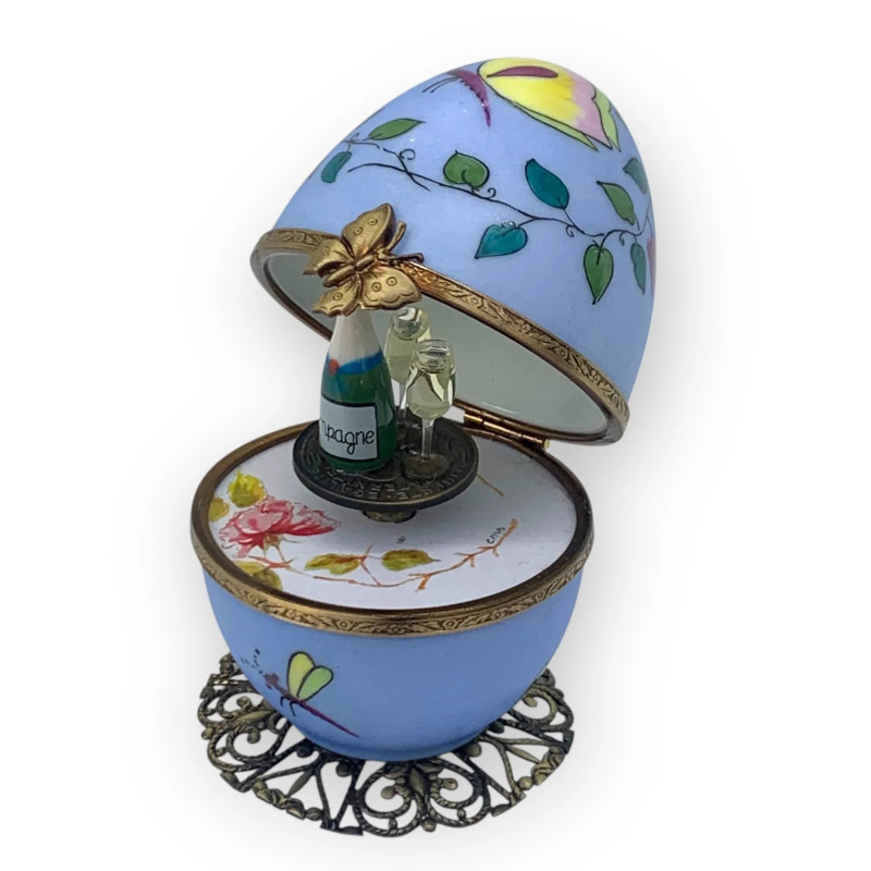 Jajko pozytywka niebieska Szampan