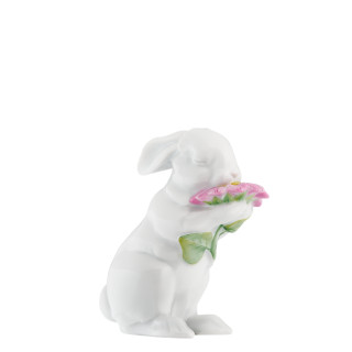 Zając Amelia malowany kwiat-porcelanowa figurka Furstenberg