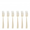 Sambonet Flat zestaw 6 widelczyków do ciasta Szampan