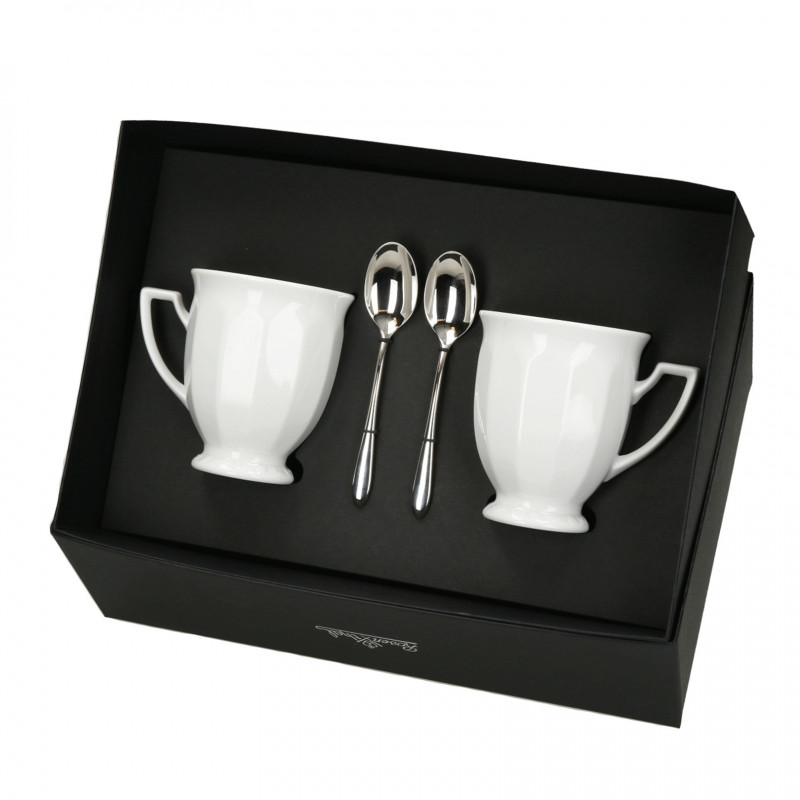 Zestaw kubki niskie Maria Biała