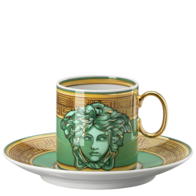 Filiżanka do espresso Versace Medusa Amplified Green Coin