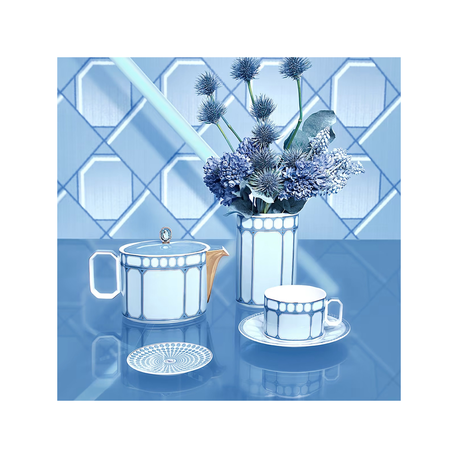 Dzbanek do herbaty (dla 2 osób) Signum niebieski