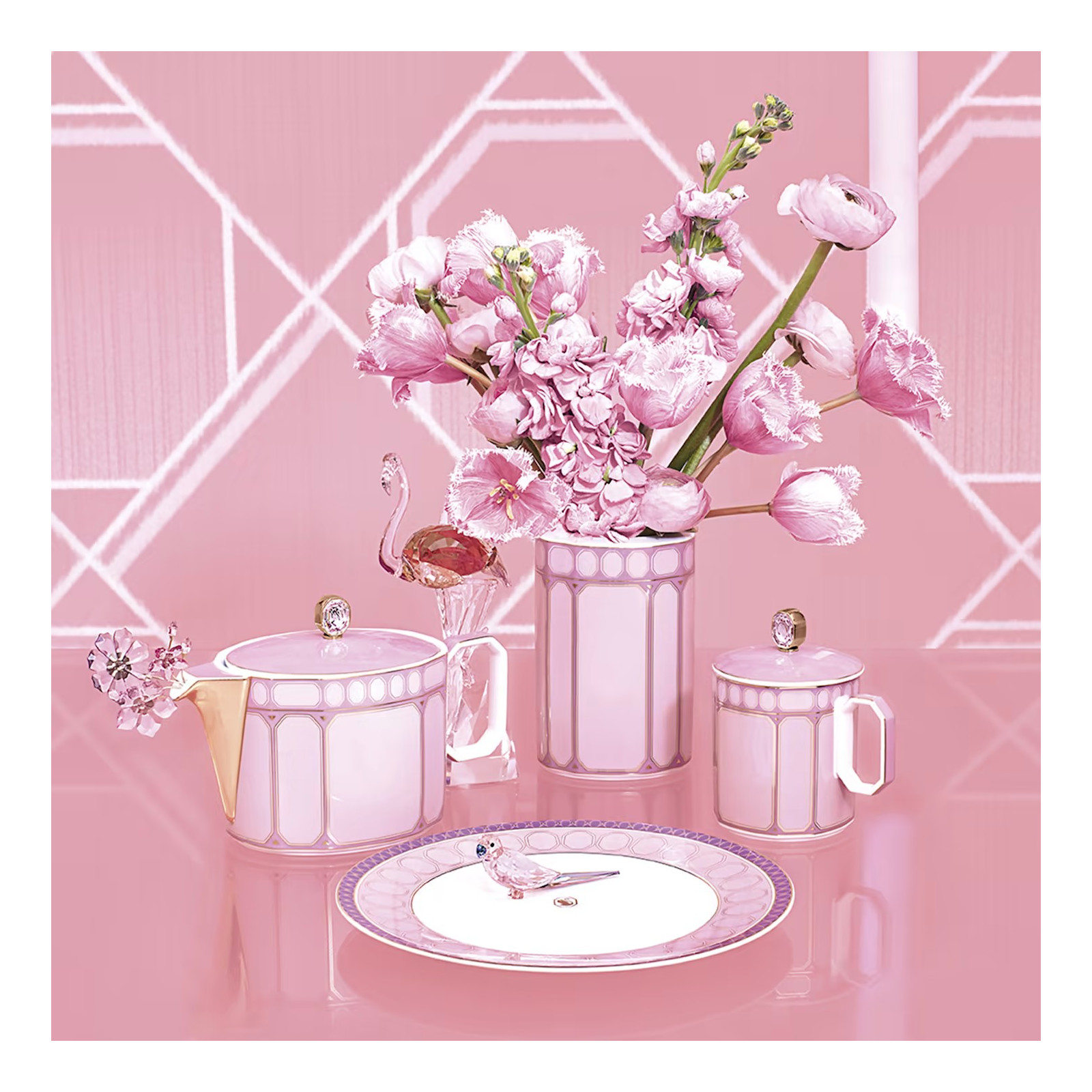 Wazon 15 cm  Signum różowy