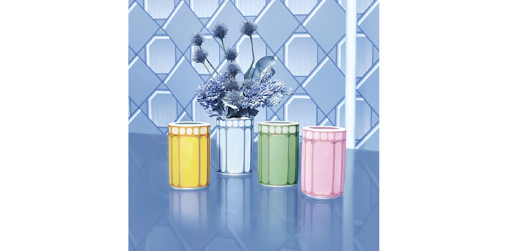 Wazon 15 cm niebieski Signum