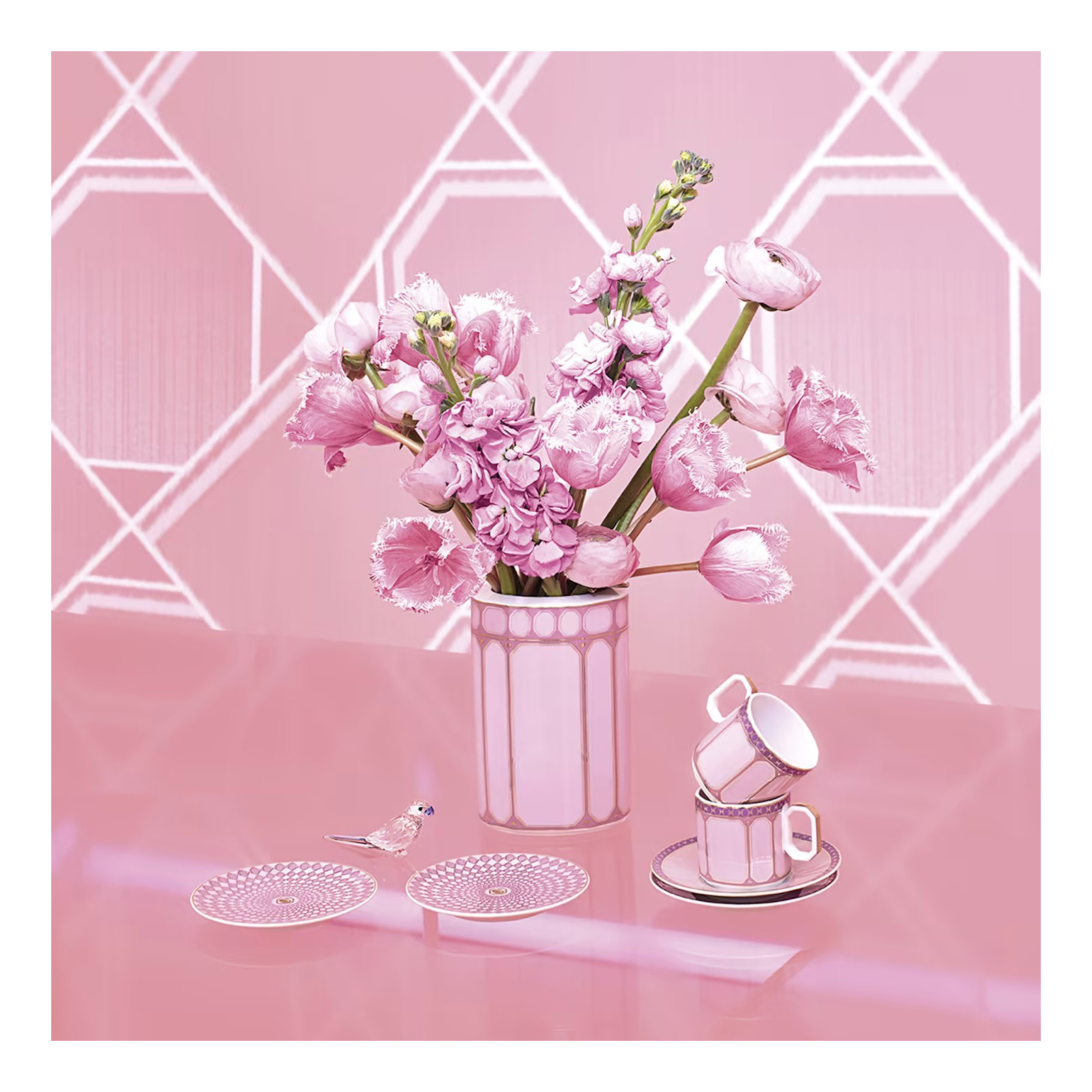 Talerz 10 cm Signum różowy